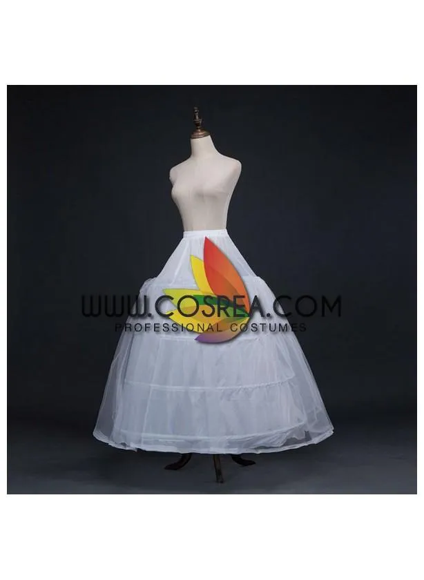 White 4 Tier Standard Wired Petticoat