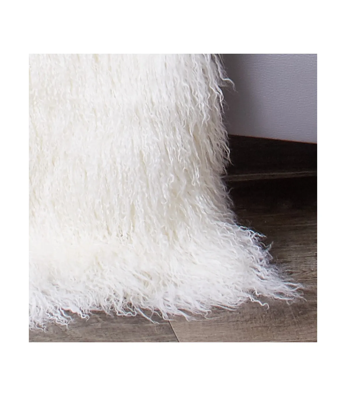 White Mongolian Fur Blanket for Luxurious Home Decor at FurSource.com