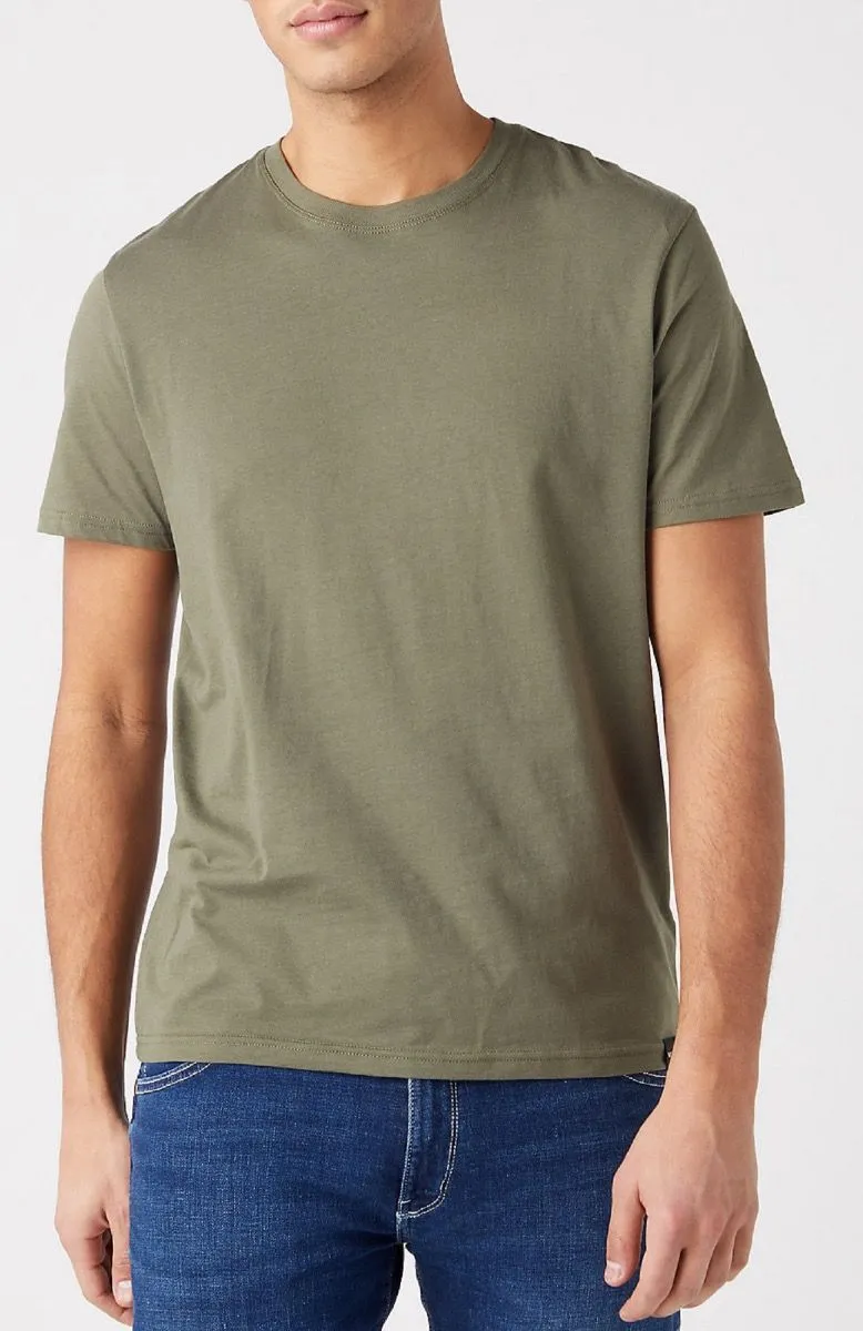 Wrangler 2 Pack Short Sleeve T-Shirt White/Dusty Olive