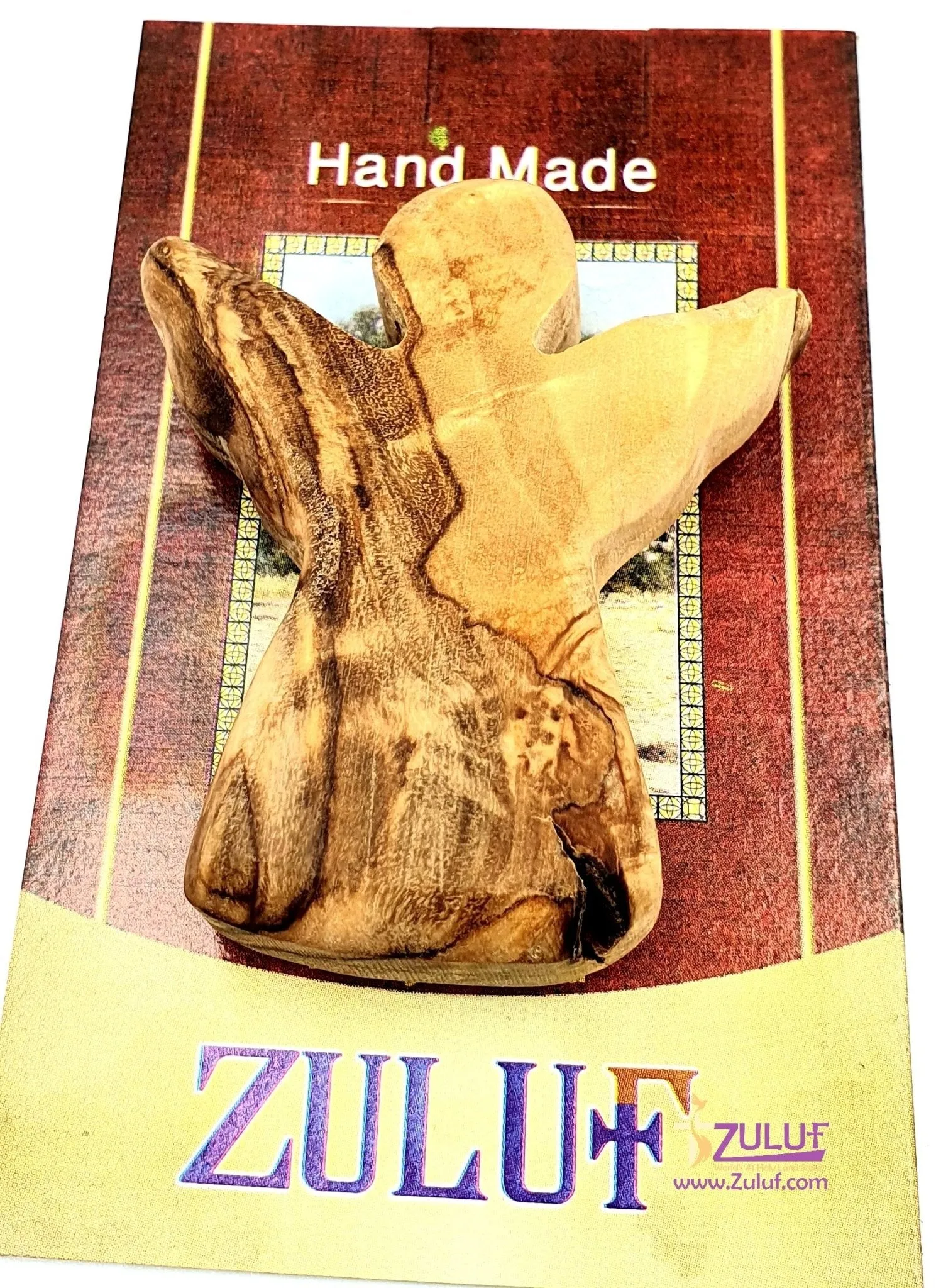 Zuluf Olive Wood Hand Crafted Figurine Gift Sculpture Statue Religious Decorative Wedding Christmas Easter Church Baptism Home C